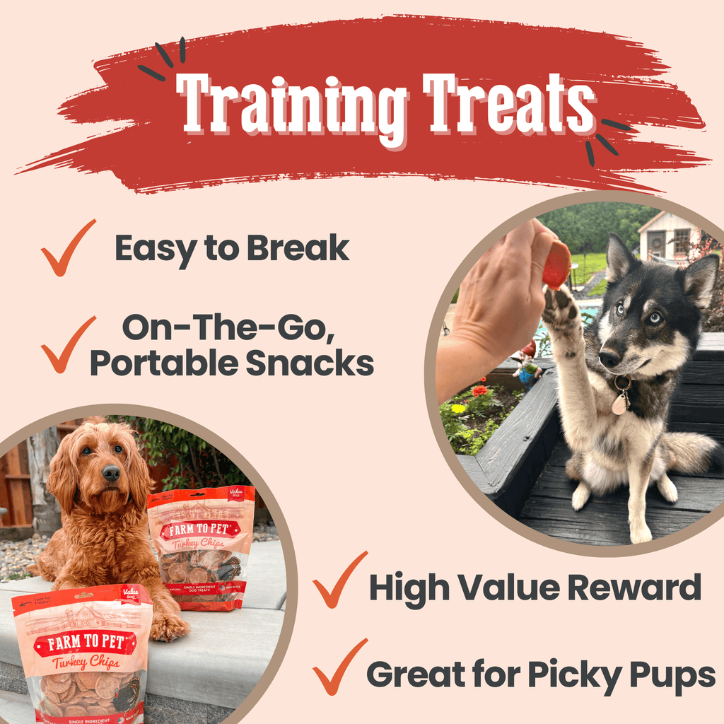 Turkey Chips for Dogs | Single-Ingredient, Hormone-Free Treats
