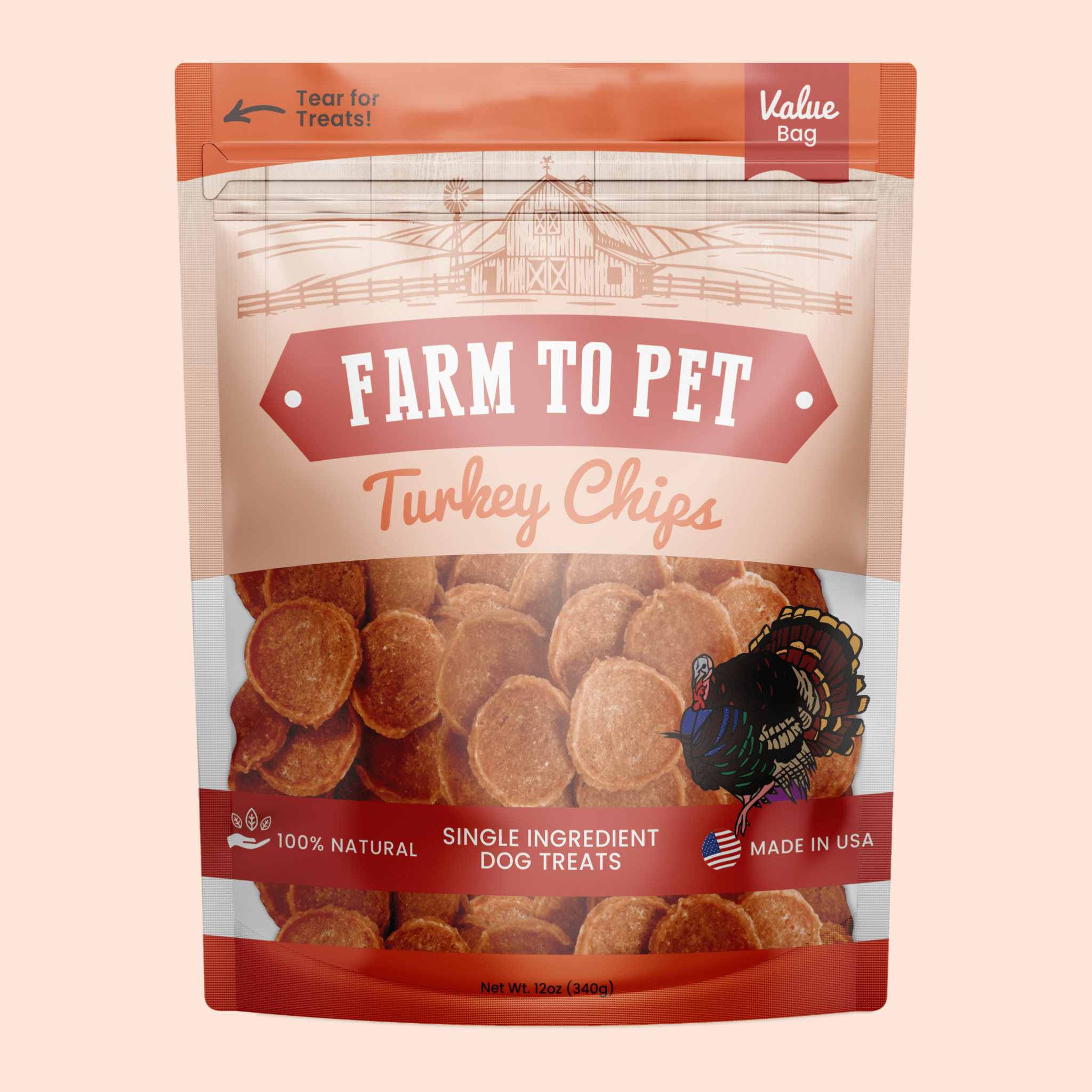 Turkey Chips for Dogs | Single-Ingredient, Hormone-Free Treats