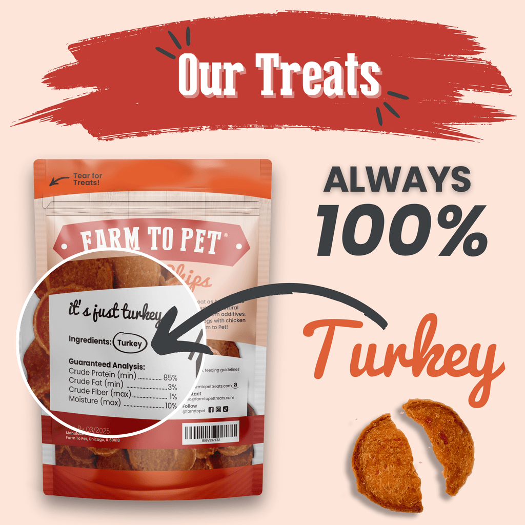 Turkey Chips for Dogs | Single-Ingredient, Hormone-Free Treats
