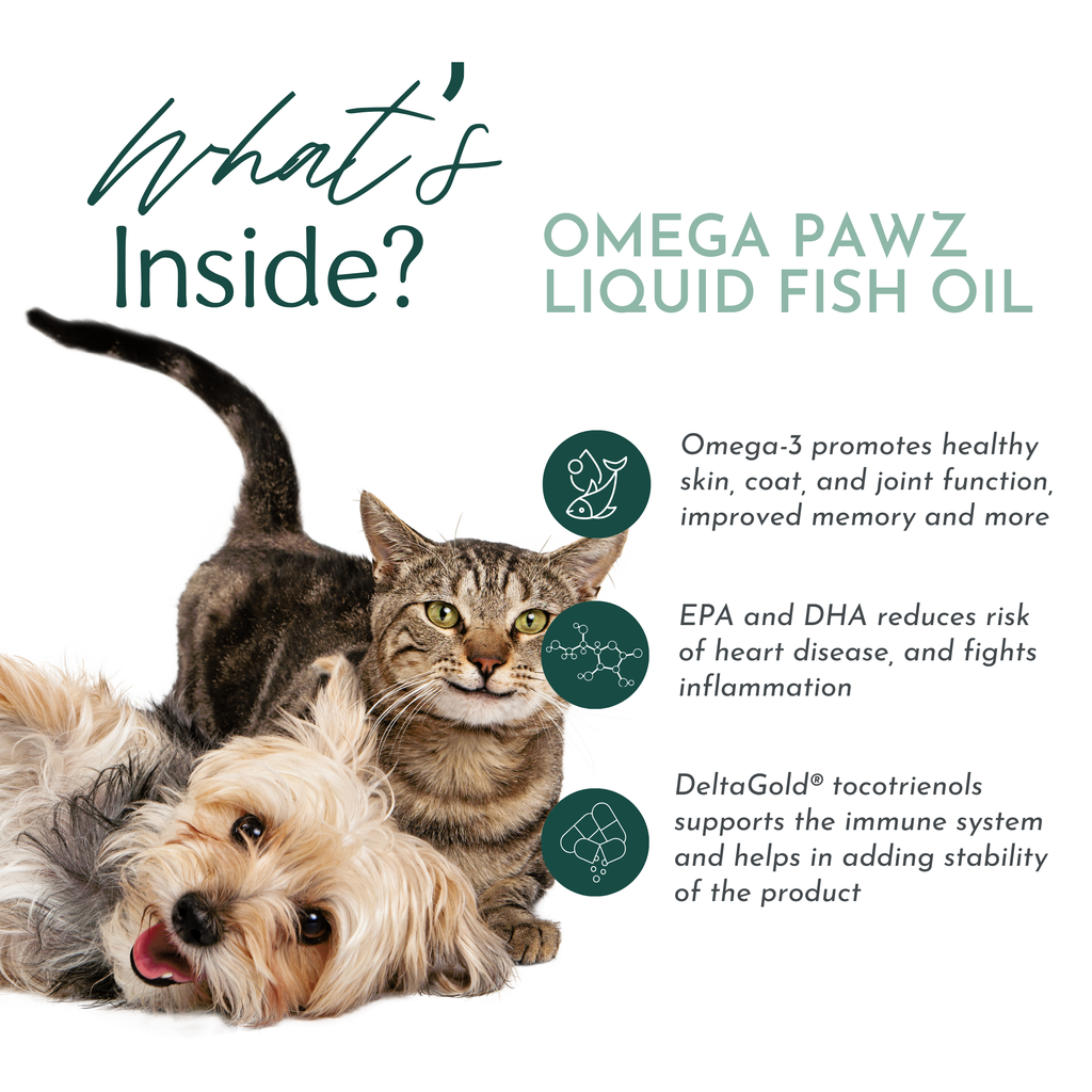 Omega Pawz Liquid Omega-3 Fish Oil for Dogs and Cats