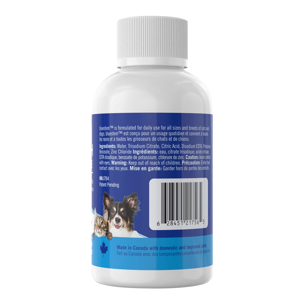 Front of the Bluestem original water additive bottle
