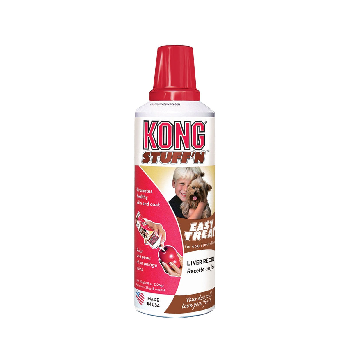KONG Stuff'N Easy Treat liver paste, 8 oz can on white