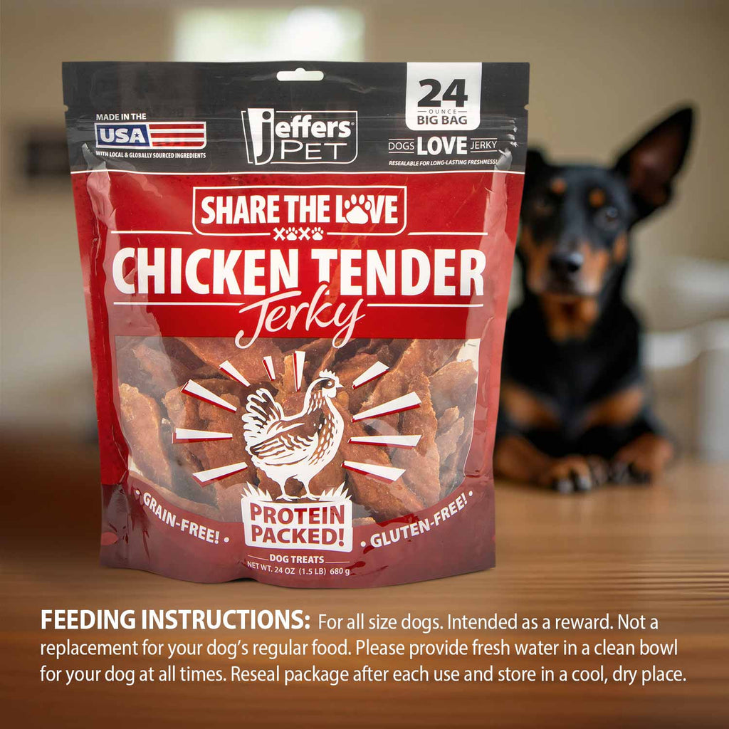 Jeffers Natural Chicken Jerky for Dogs (24 oz)
