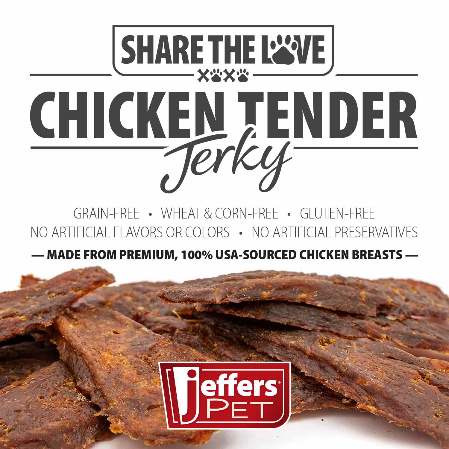 Jeffers Natural Chicken Jerky for Dogs (24 oz)